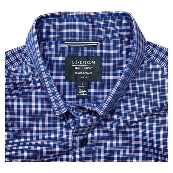 Nordstrom Men's Shop Tech-Smart Trim Fit Shirt - S - Picture 3 of 7